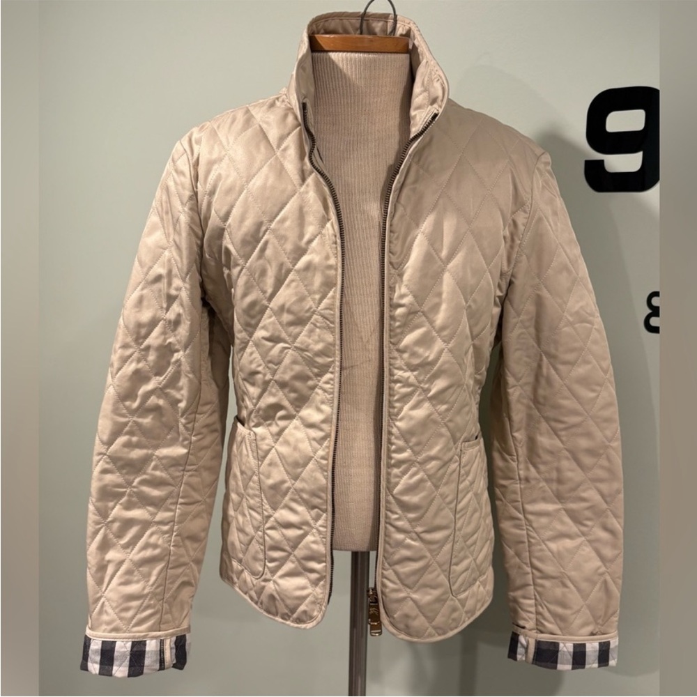 Burberry Light Tan Quilted Jacket